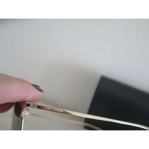 Saint Laurent Titanium SL148T 004 Gold Frame Sunglasses $499 - Picture 7 of 11
